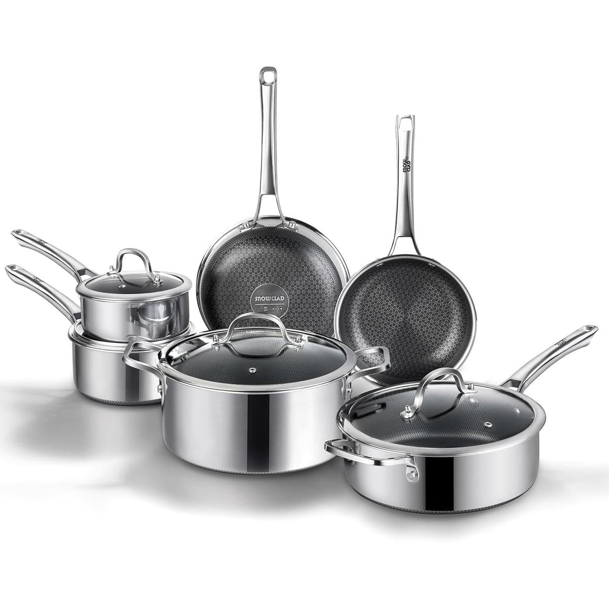 10-Piece Hybrid Nonstick Stainless Cookware Set