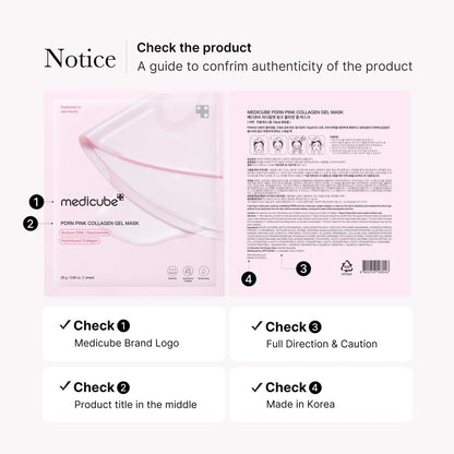 PDRN Pink Collagen Gel Mask (4 Sheets) – Salmon DNA, Color-Changing, Pink Glow Korean Skincare
